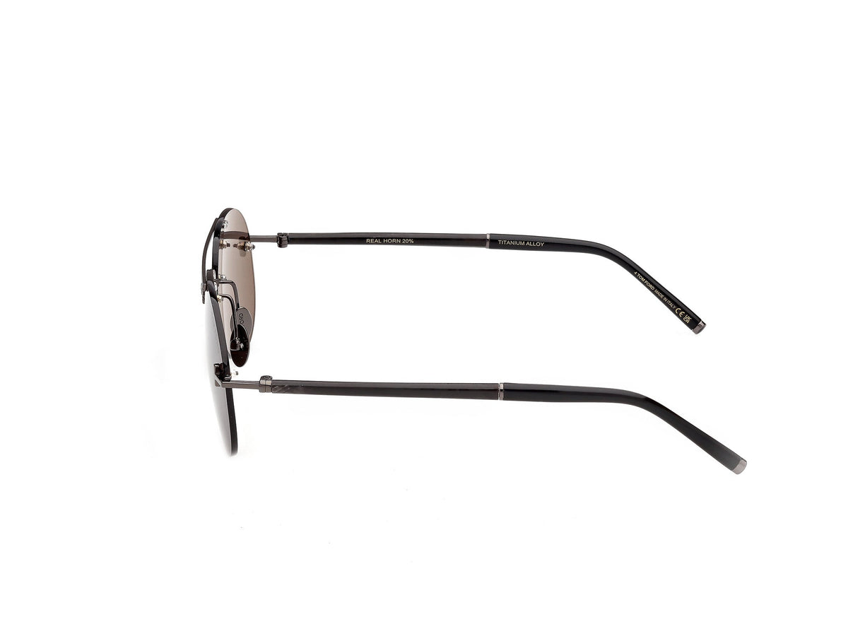 Tom Ford Private TF1375 Shiny Gunmetal / Black Horn